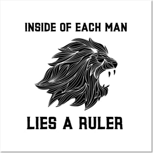 Lion Masculine Ruler Posters and Art